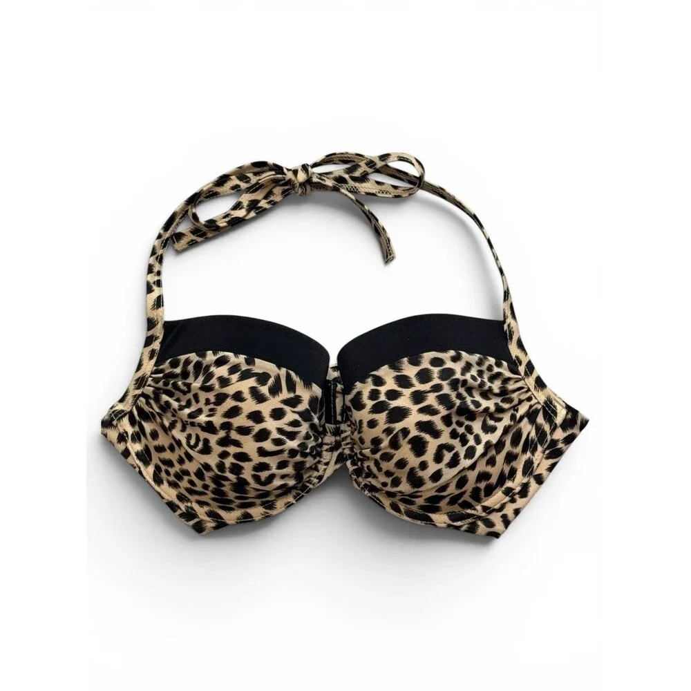 Victorias Secret Leopard Animal Push Up Bikini Top‎ 34 C